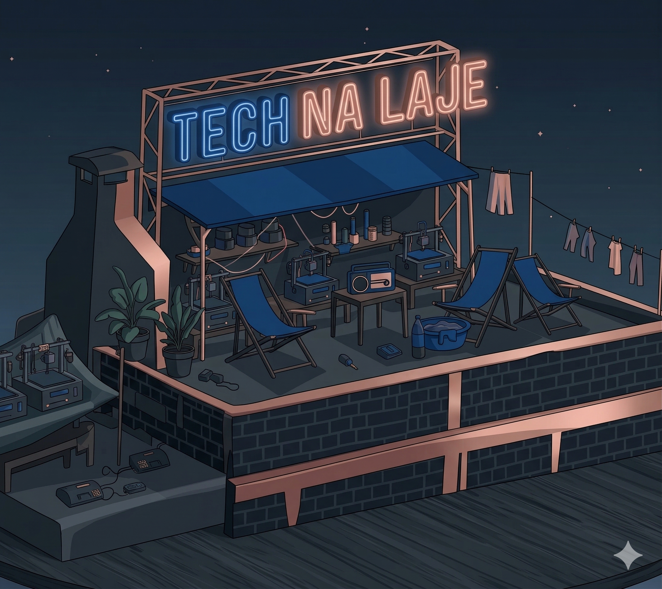 Ilustração isométrica da Tech na Laje